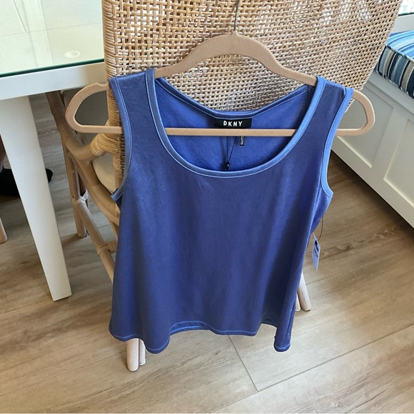 NWT DKNY PERIWINKLE TANK TOP SIZE MEDIUM - Picture 3 of 3